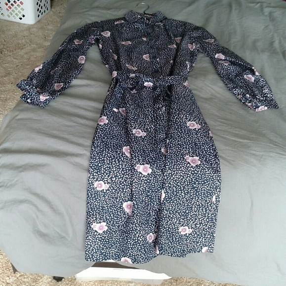 Vintage Schrader Sport Floral Shirt Dress - Picture 1 of 4
